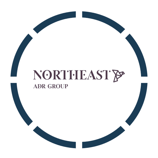 Logo of Northeast ADR Group with a segmented circle around the text.